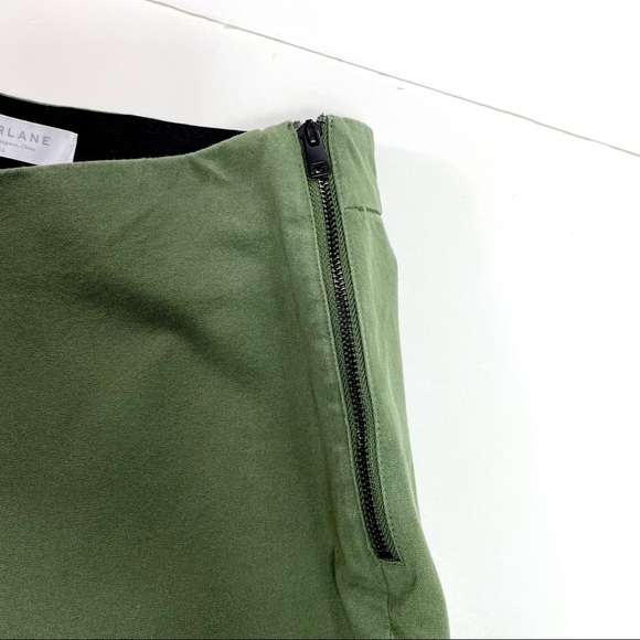 EVERLANE Everlane The Side-Zip Stretch Cotton Ankle legs Pant In Green - Picture 8 of 10